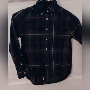 Ralph Lauren casual plaid button up collared long sleeve shirt boys size small 8